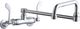 Elkay Chrome Foodservice 3-8" Adjustable Centers Wall Mount Faucet with Double Swing Spout-0
