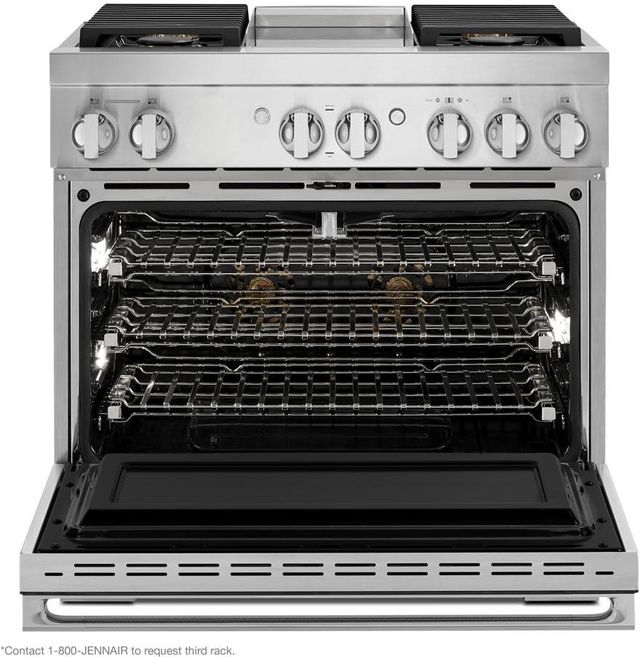 JennAir® Noir™ 36" Stainless Steel Pro Style Dual Fuel Natural Gas Range-1