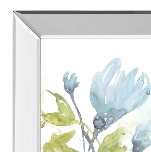 Classy Art Cerulean Splash II by Jennifer Goldberger Mirrored Frame Wall Art-1