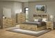 Monarch Specialties Inc. Medium Oak Queen Panel Storage Bed-1