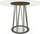 Amisco Customizable Calypso 36" Flat Edge Glass Top Round Counter Height Table -0