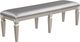 Crown Mark Klina Gray/Silver Dining Bench-0