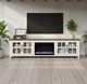 Legends Home Providence Brown/White 96" Fireplace Console-1