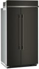 KitchenAid® 42" 25.5 Cu. Ft. Black Ore Built In Side-by-Side Refrigerator with Platinum Interior-1