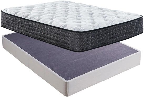 Sierra Sleep® by Ashley® Limited Edition 2-Piece Hybrid and Standard Foundation Queen Mattress Set-0
