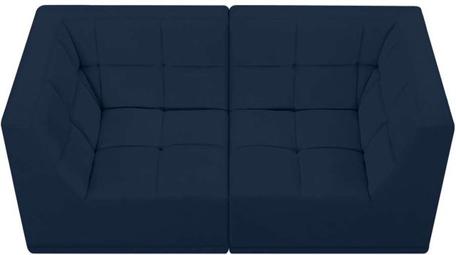 Meridian Furniture Relax 2-Piece Navy Velvet 68" Modular Sofa-1