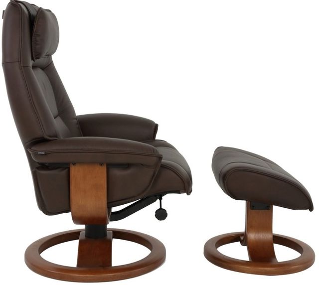 Fjords® Classic Comfort Admiral "R-base" Mocha Large Recliner with Footstool-1
