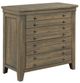 Kincaid Furniture Mill House Anvil Brown Map Bedside Chest-0
