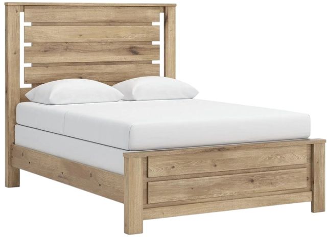 Benchcraft® Brozmont Tan King Panel Bed-0