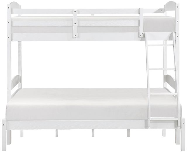 Homelegance® Lani Wire Brushed White Twin over Full Youth Bunk Bed-2