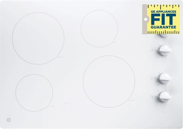 GE® 30" White Electronic Cooktop-2