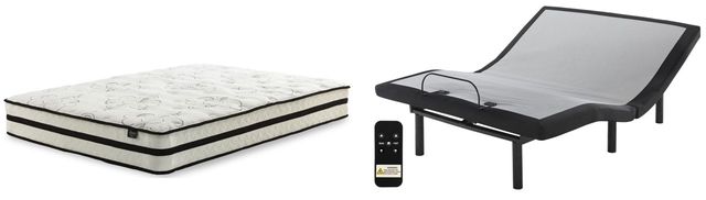 Sierra Sleep® by Ashley® Chime 2-Piece 10" Hybrid and Good Adjustable Base King Mattress Set-0