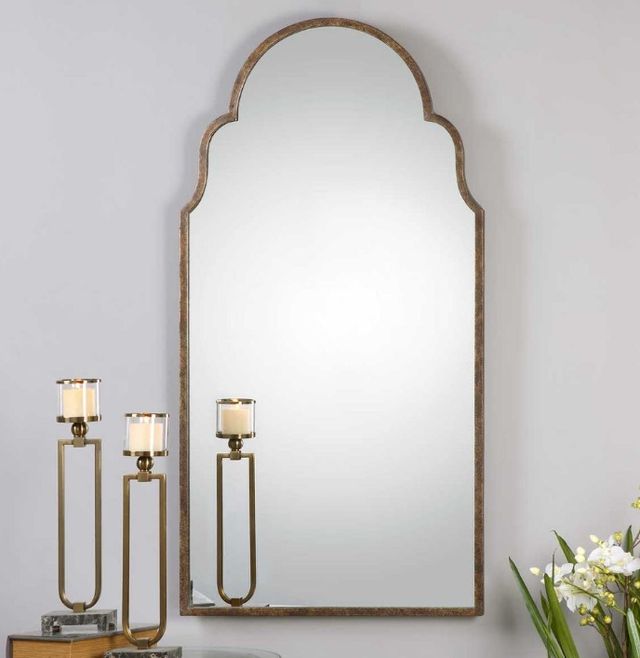 Uttermost® Brayden Bronze Tall Arch Mirror-1