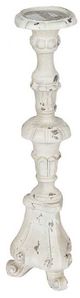 A & B Home Magnesia Weathered White Candle Holder-1