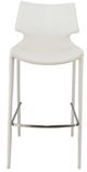 VIG Furniture Modrest Hayes 2-Piece Stainless Steel/White Bar Stool Set-1