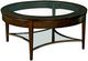 Kincaid Furniture Elise Aura Glass Top Cocktail Table with Amaretto Base-0
