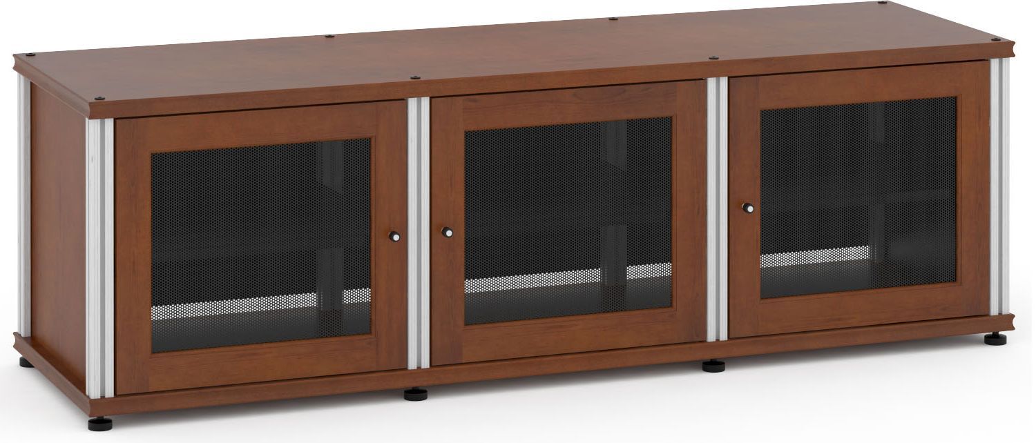 Salamander Designs® Synergy Model 237 AV Cabinet-Dark Cherry/Aluminum