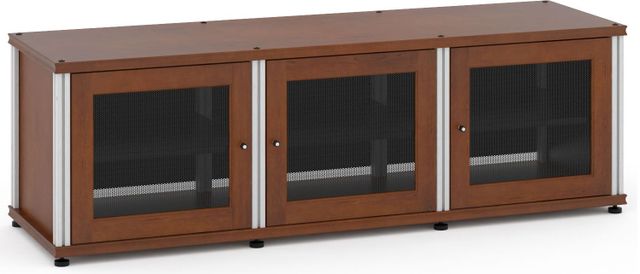 Salamander Designs® Synergy Model 237 AV Cabinet-Dark Cherry/Aluminum-0
