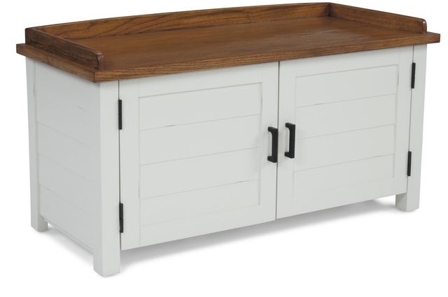 homestyles® Portsmouth Off-White Storage Bench-0