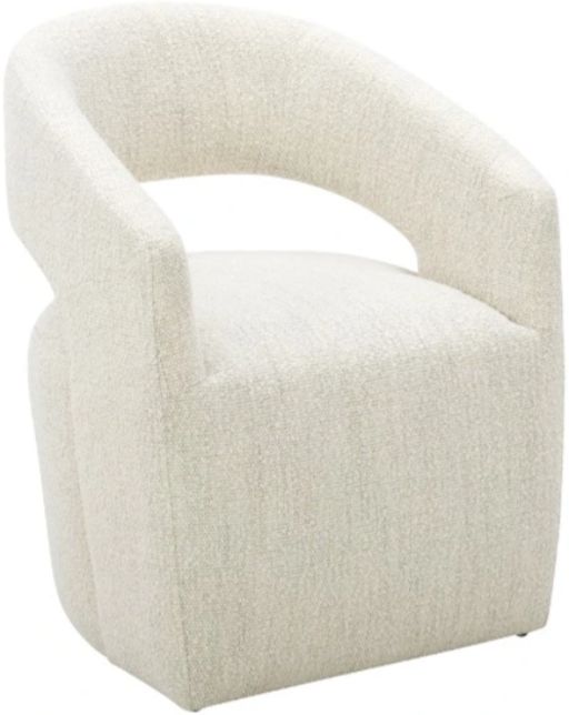 Moe's Home Collection Barrow White Mist Rolling Dining Chair-0