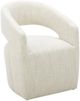 Moe's Home Collection Barrow White Mist Rolling Dining Chair-0