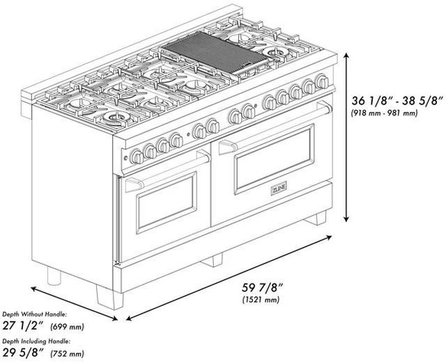 ZLINE Autograph Edition 60" Satin Stainless Steel Pro Style Dual Fuel Range-1