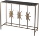 A & B Home Black Acrylic Tabletop With Champagne Iron Legs Console Table-0