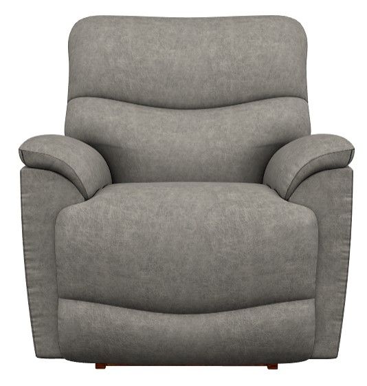 La-Z-Boy® Trouper Charcoal Power Rocking Recliner with Headrest and Lumbar-1