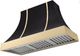 AGA Cascade 48" Matte Black Wall Mounted Range Hood  with Polished Brass Trim-0