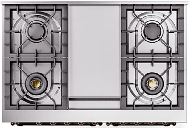 Ilve® Nostalgie II Series 40" Blue Grey Pro Style Dual Fuel Range-2