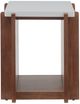 Flexsteel® Lincoln White End Table with Walnut Base-1