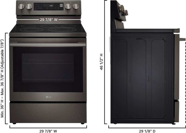 LG 30" Black Stainless Steel Freestanding Electric Range with Smart Wi-Fi Enabled ProBake Convection®-2