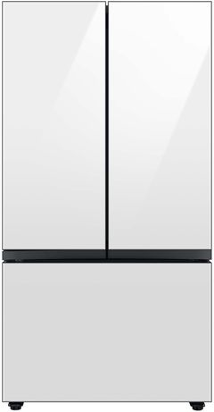 Samsung Bespoke 36 in. 24.0 Cu. Ft. White Glass Counter Depth 3-Door French Door Refrigerator with Beverage Center™