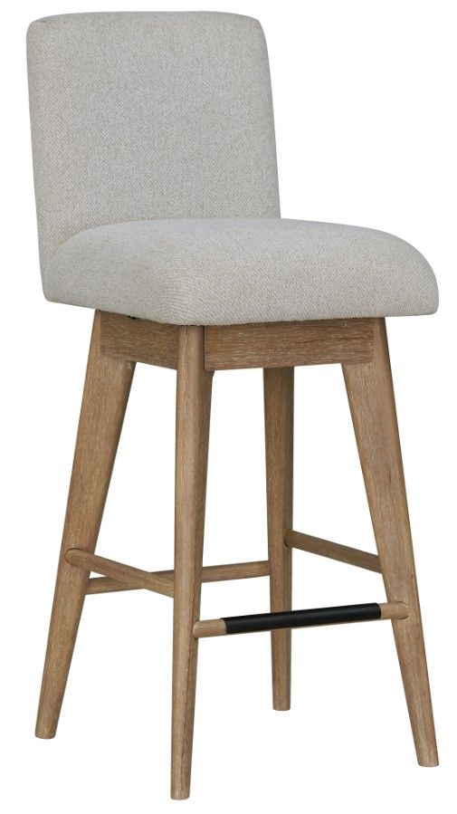 Parker House® Escape Glazed Natural Oak/Mirage Mist Upholstered Swivel Dining Bar Stool-0