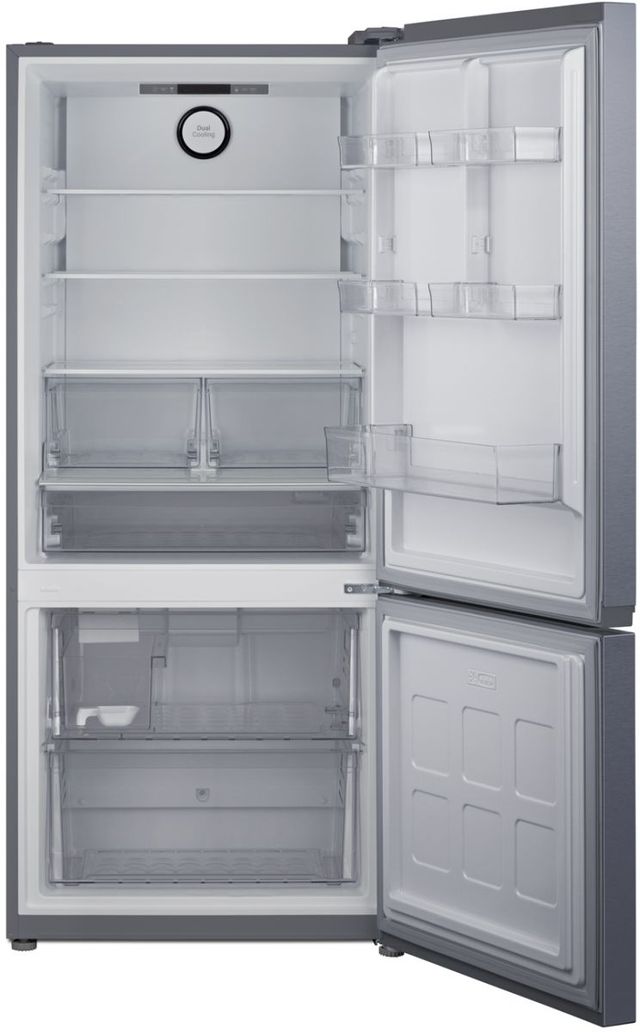 Summit® 30" 16.1 Cu. Ft. Stainless Steel Counter Depth Bottom Freezer Refrigerator-3