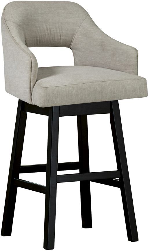 Signature Design by Ashley® Tallenger Linen/Dark Brown Bar Stool-0