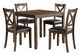 Mazin Furniture Hazel 5-Piece Dark Brown Dining Set-0