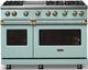 Viking® 5 Series 48" Splash Pro Style Gas (LP) Range with Brushed Brass Trim-4