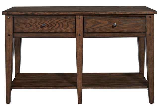 Liberty Furniture Lake House Rustic Brown Oak Sofa Table-2