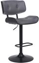 Armen Living Brooklyn Black/Grey Adjustable Swivel Bar Stool-0