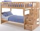Night & Day Furniture™ Peppermint Natrual Twin/Twin Stair Bunk Bed-0