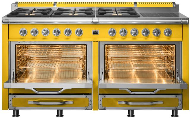 Viking® Tuscany 66" Daffodil Pro Style Dual Fuel Range-1