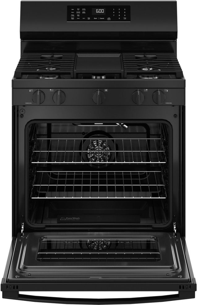 GE® 30'' Black Freestanding Gas Range-2