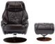 BarcaLounger© Marjon Janie Chocolate Pedestal Recliner and Ottoman-1