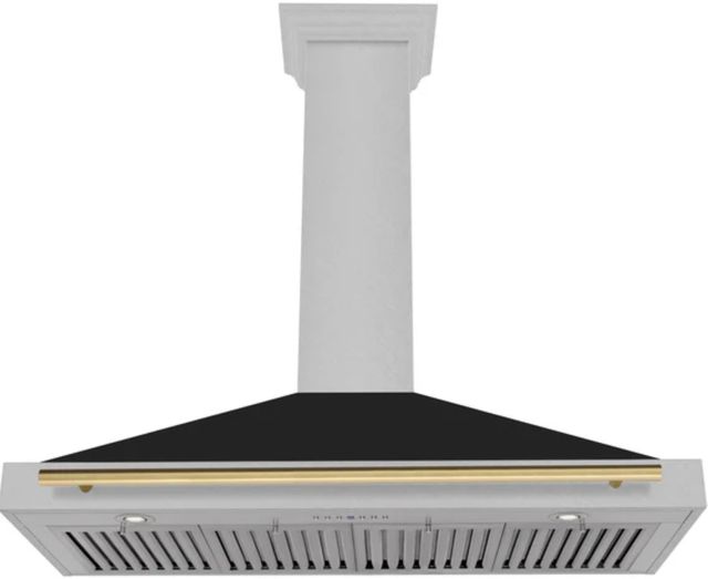 ZLINE Autograph Edition 48" Black Matte Wall Mounted Range Hood-3