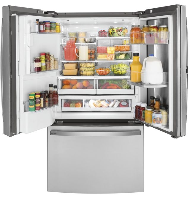 GE Profile™ 36 in. 22.1 Cu. Ft. Fingerprint Resistant Stainless Steel Counter Depth French Door Refrigerator-6