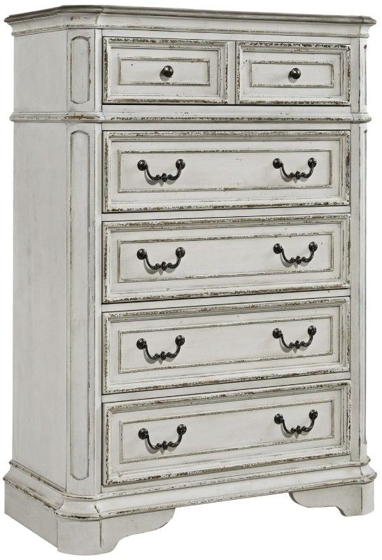 Liberty Furniture Magnolia Manor Antique White/Weathered Bark Chest-0