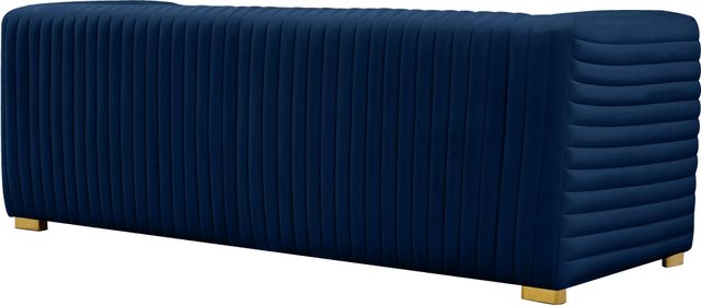 Meridian Furniture Ravish Navy Velvet Sofa-3