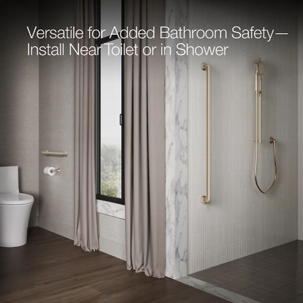 KOHLER® Occasion® Matte Black 18" Grab Bar-3