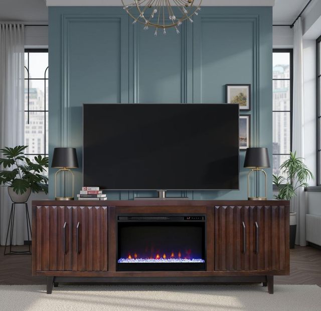 Legends Home Radiance Rosewood 75" Fireplace TV Console-1